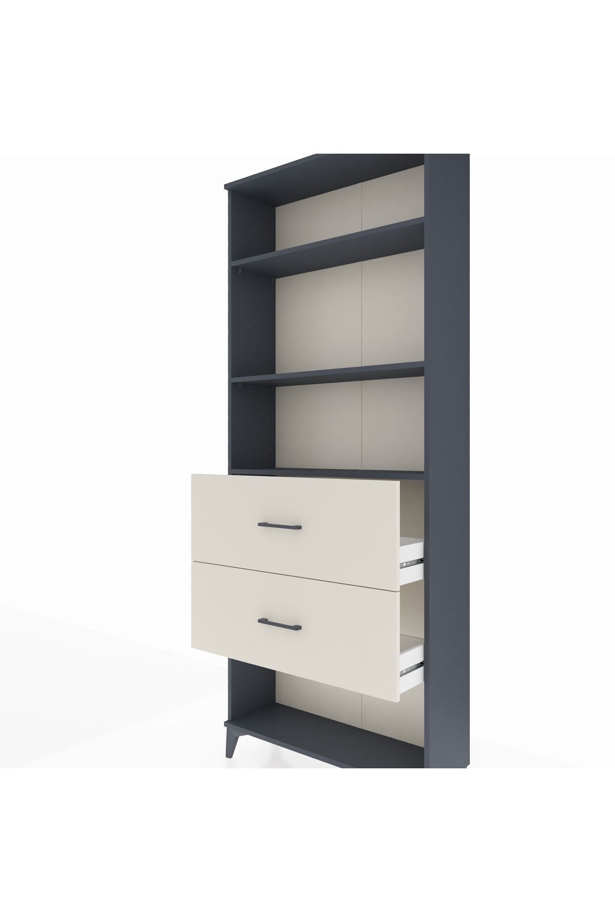 Arges Dolap 3 Raflı 2 Çekmeceli 88x30x221 - S30M147V4A