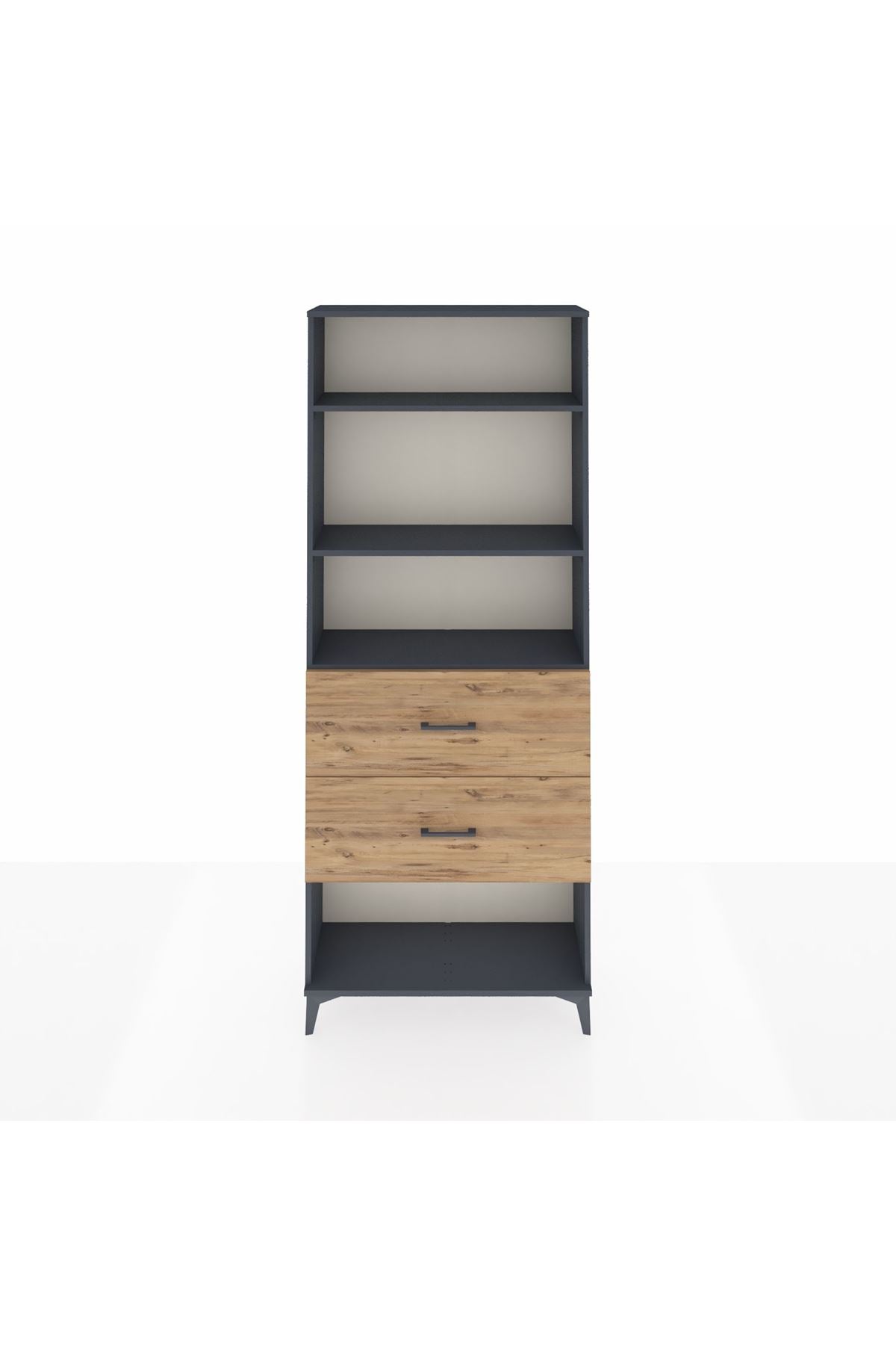 Arges Dolap 3 Raflı 2 Çekmeceli 88x30x221 - S30M147V6A