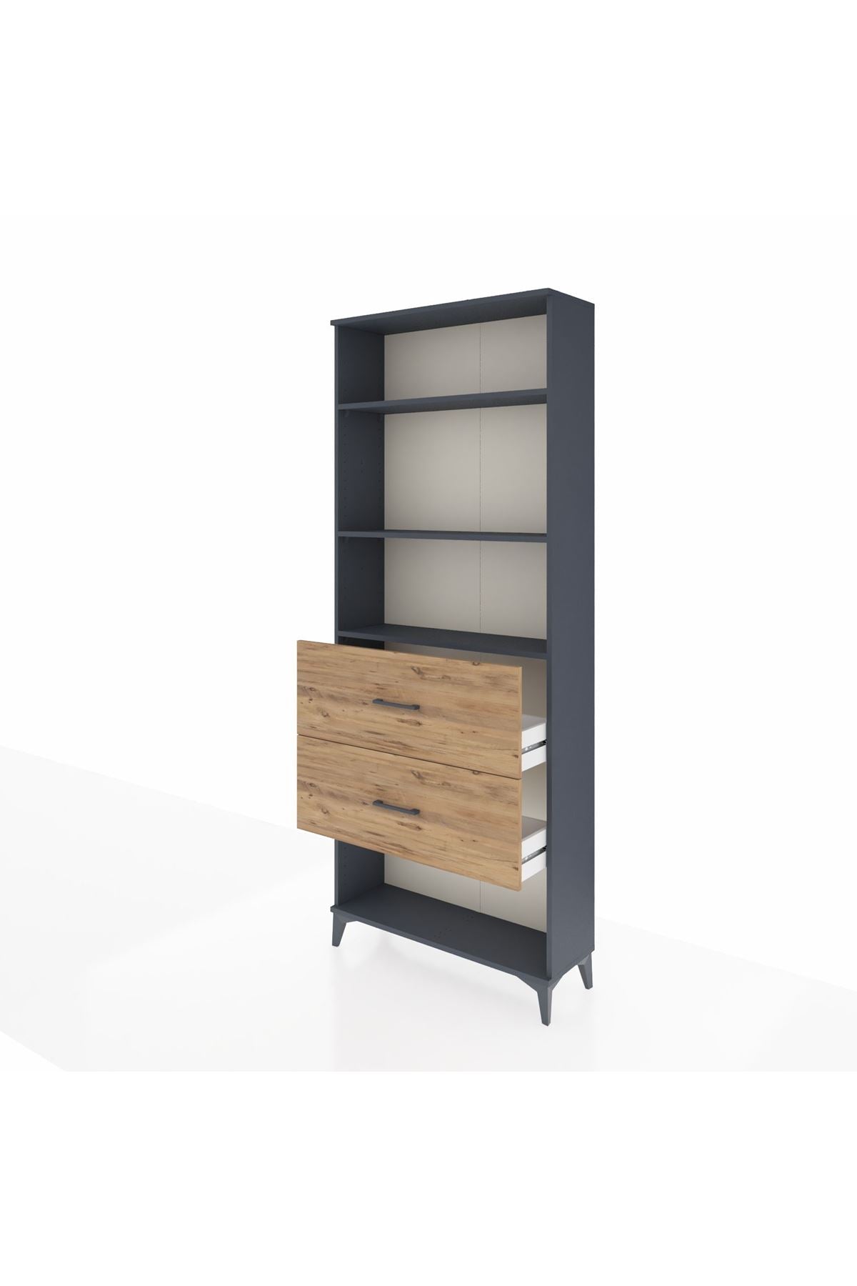 Arges Dolap 3 Raflı 2 Çekmeceli 88x30x221 - S30M147V6A
