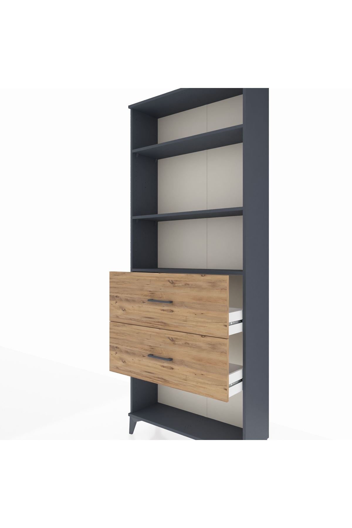 Arges Dolap 3 Raflı 2 Çekmeceli 88x30x221 - S30M147V6A