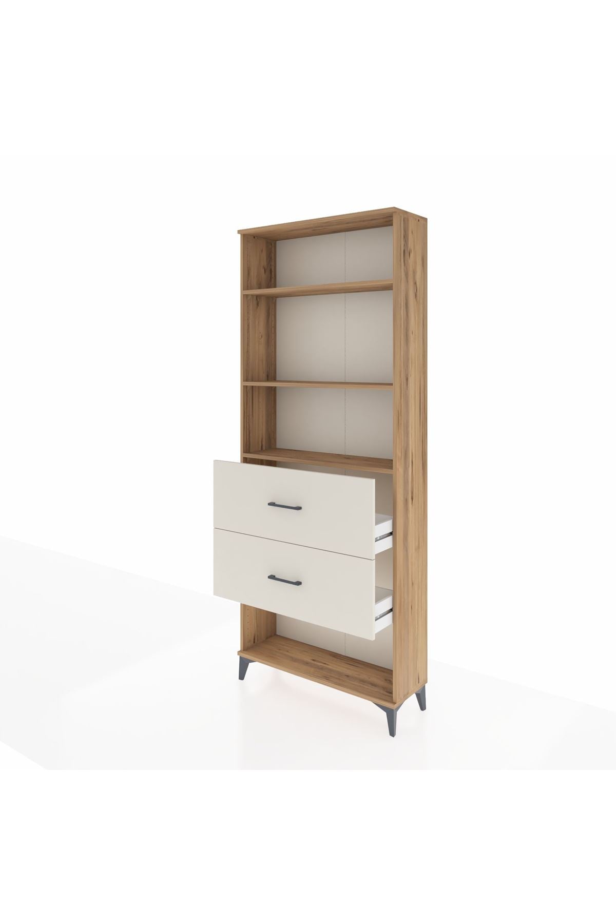 Arges Dolap 3 Raflı 2 Çekmeceli 88x30x221 - S30M147V7A