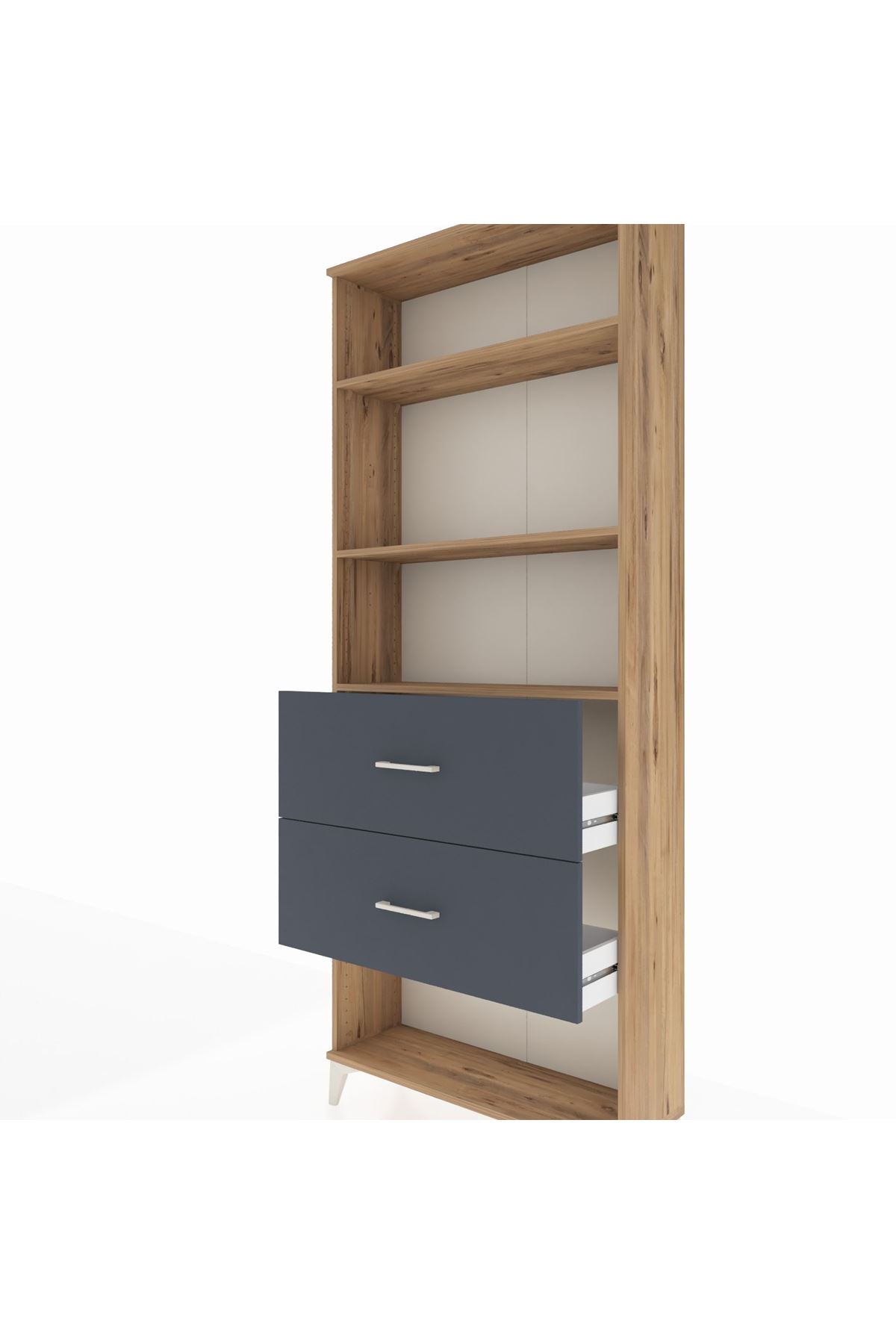 Arges Dolap 3 Raflı 2 Çekmeceli 88x30x221 - S30M147V8A
