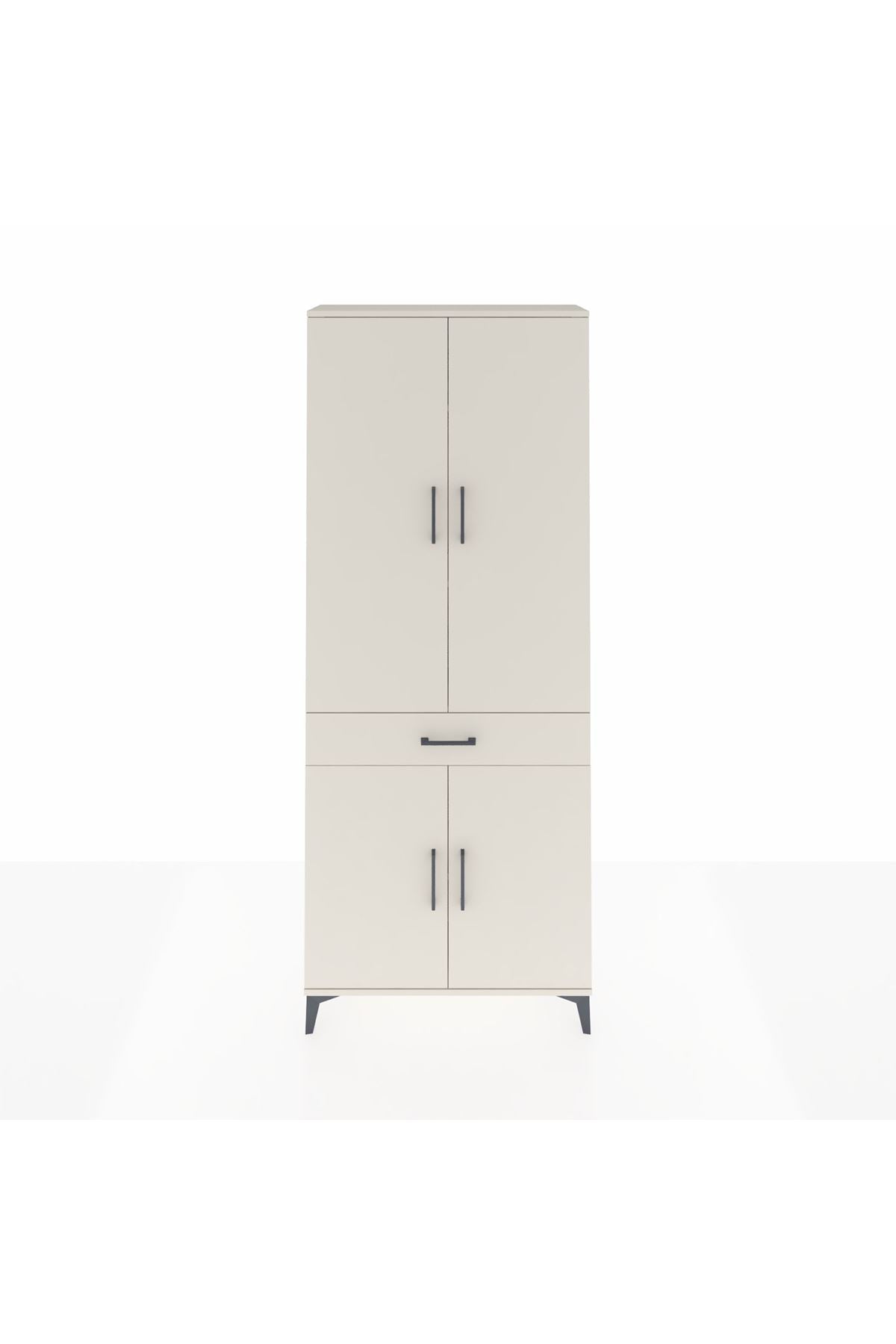 Arges Dolap 4 Raflı Tek Çekmeceli 4 Kapaklı 88x30x221 - S30M148V1A
