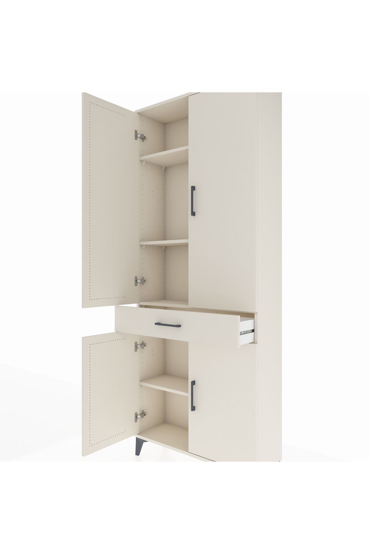 Arges Dolap 4 Raflı Tek Çekmeceli 4 Kapaklı 88x30x221 - S30M148V1A