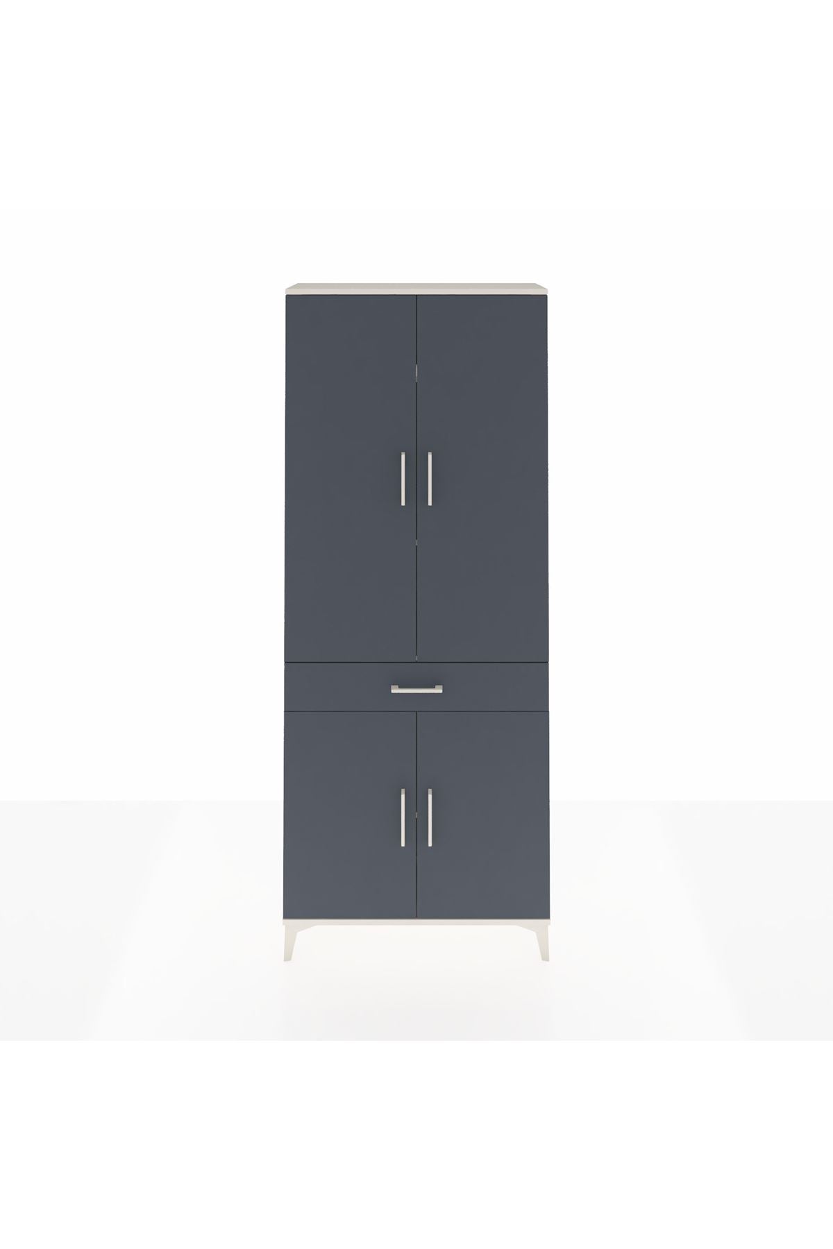Arges Dolap 4 Raflı Tek Çekmeceli 4 Kapaklı 88x30x221 - S30M148V2A