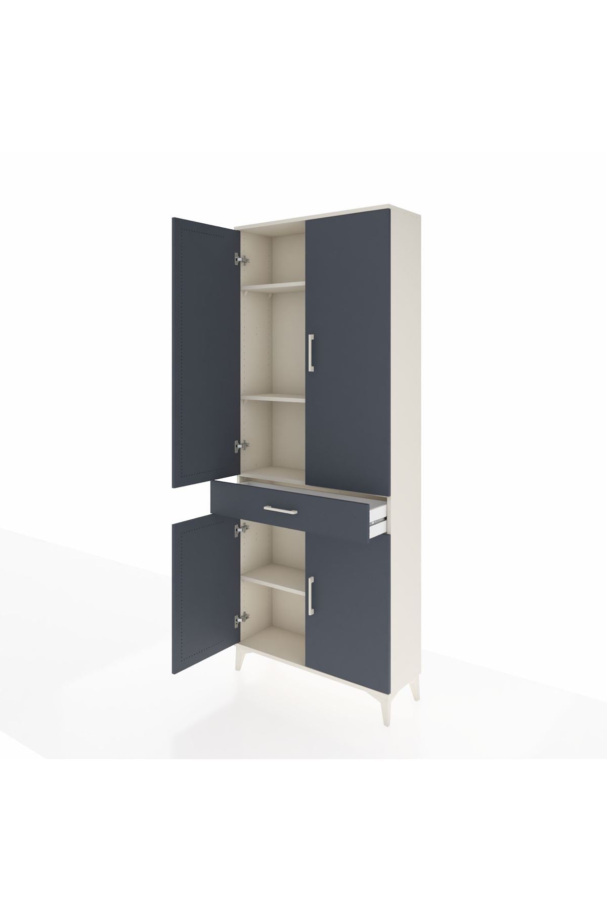 Arges Dolap 4 Raflı Tek Çekmeceli 4 Kapaklı 88x30x221 - S30M148V2A