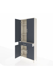 Arges Dolap 4 Raflı Tek Çekmeceli 4 Kapaklı 88x30x221 - S30M148V2A