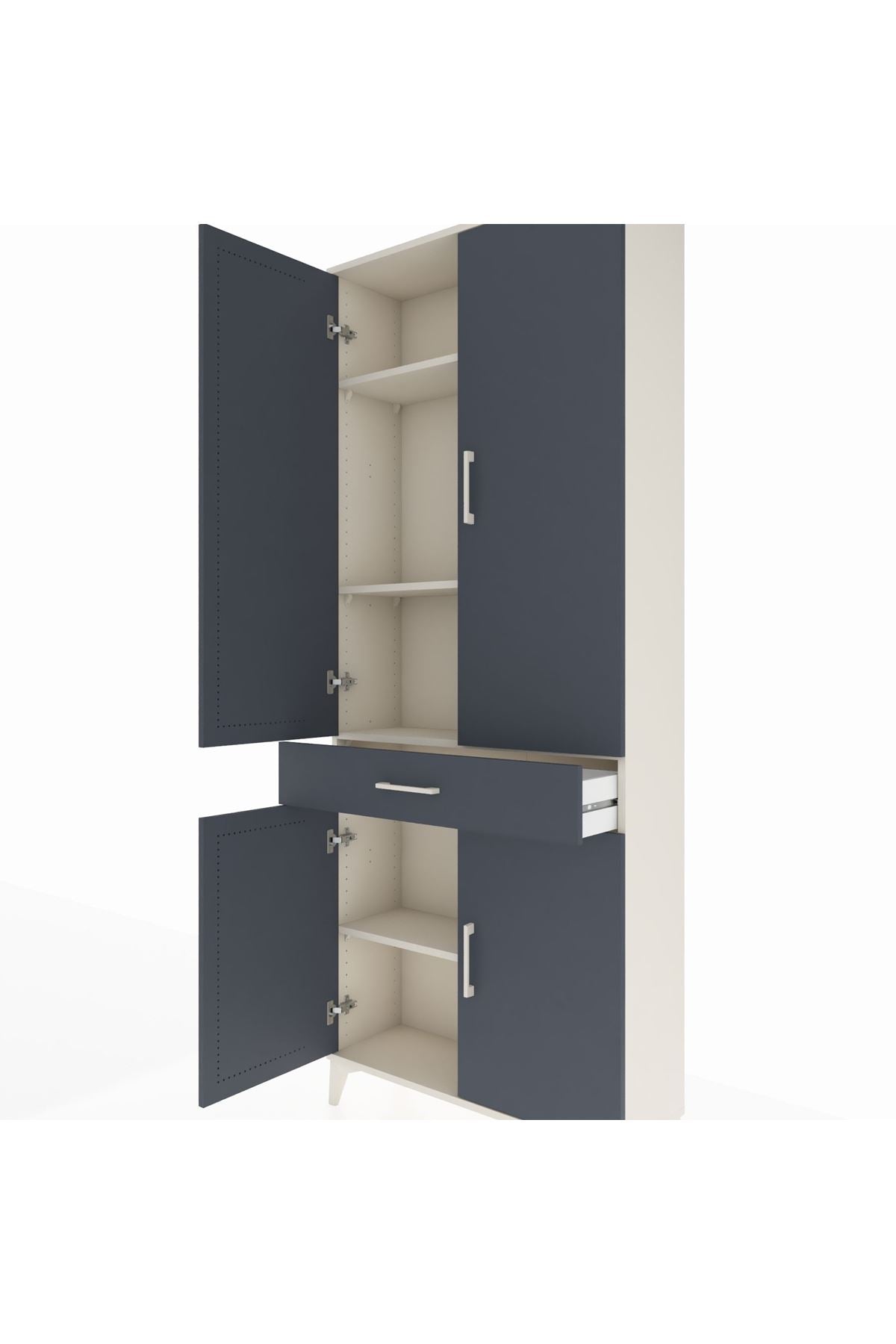 Arges Dolap 4 Raflı Tek Çekmeceli 4 Kapaklı 88x30x221 - S30M148V2A