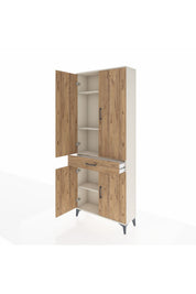 Arges Dolap 4 Raflı Tek Çekmeceli 4 Kapaklı 88x30x221 - S30M148V3A