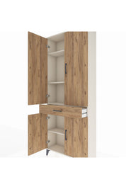 Arges Dolap 4 Raflı Tek Çekmeceli 4 Kapaklı 88x30x221 - S30M148V3A