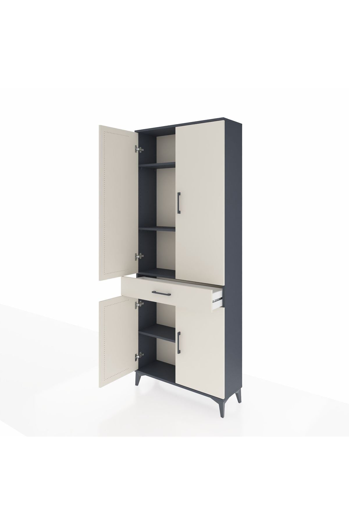 Arges Dolap 4 Raflı Tek Çekmeceli 4 Kapaklı 88x30x221 - S30M148V4A