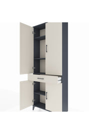 Arges Dolap 4 Raflı Tek Çekmeceli 4 Kapaklı 88x30x221 - S30M148V4A
