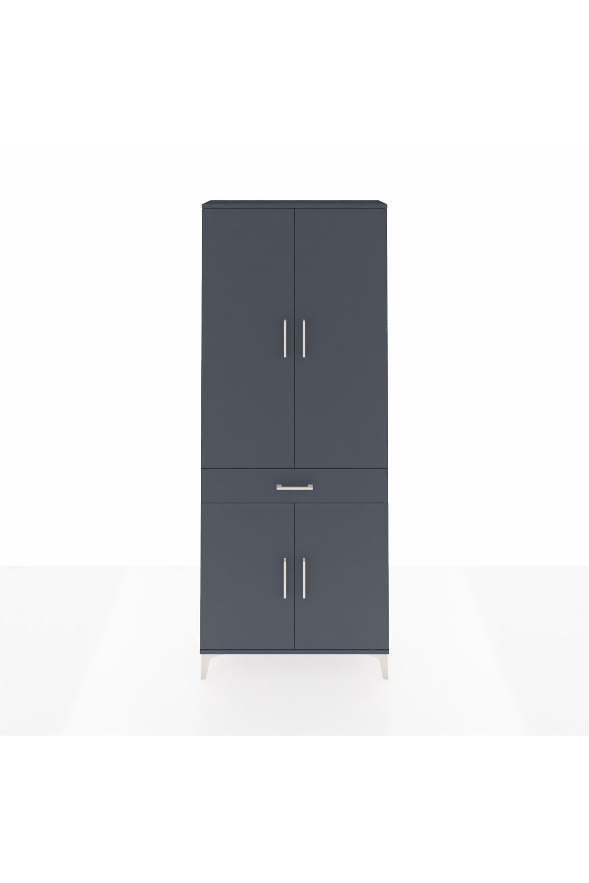 Arges Dolap 4 Raflı Tek Çekmeceli 4 Kapaklı 88x30x221 - S30M148V5A