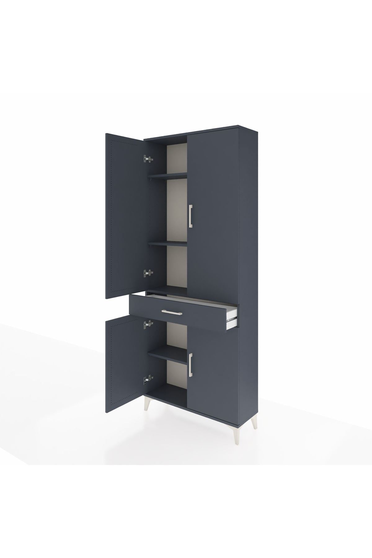 Arges Dolap 4 Raflı Tek Çekmeceli 4 Kapaklı 88x30x221 - S30M148V5A