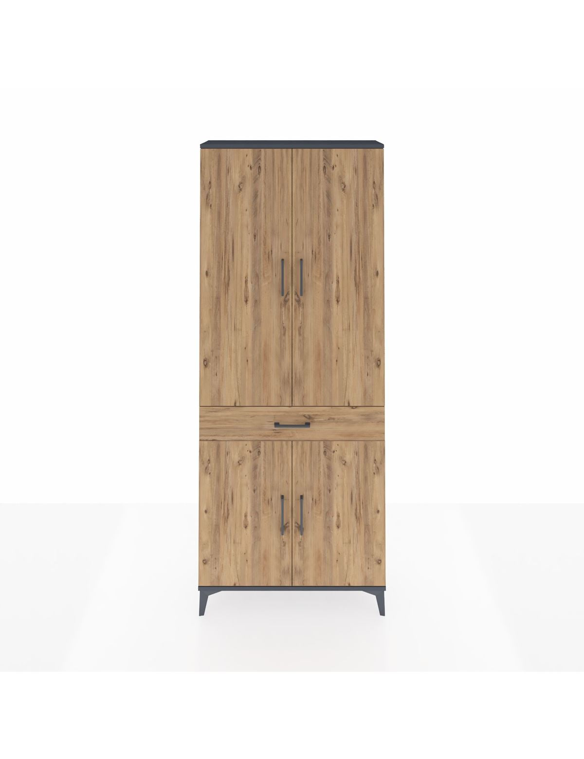 Arges Dolap 4 Raflı Tek Çekmeceli 4 Kapaklı 88x30x221 - S30M148V6A