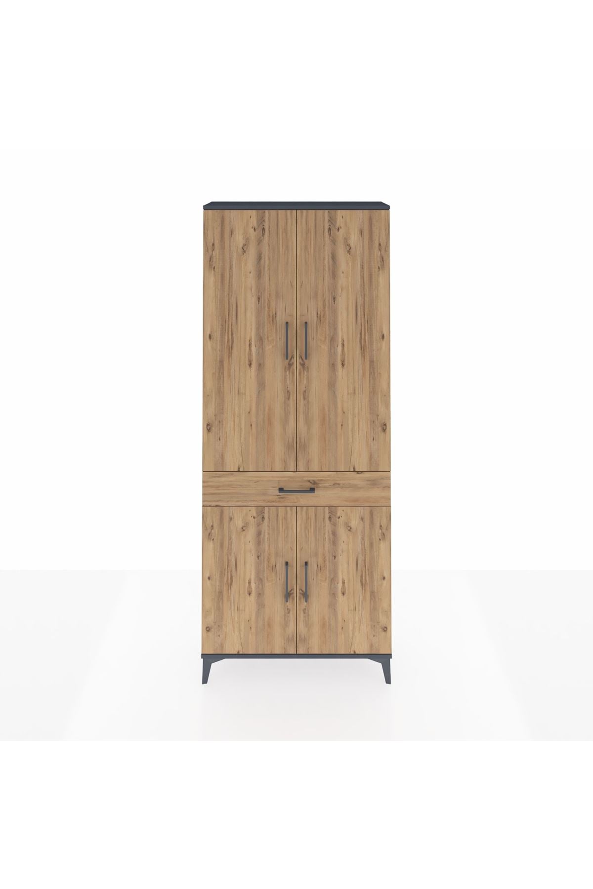 Arges Dolap 4 Raflı Tek Çekmeceli 4 Kapaklı 88x30x221 - S30M148V6A