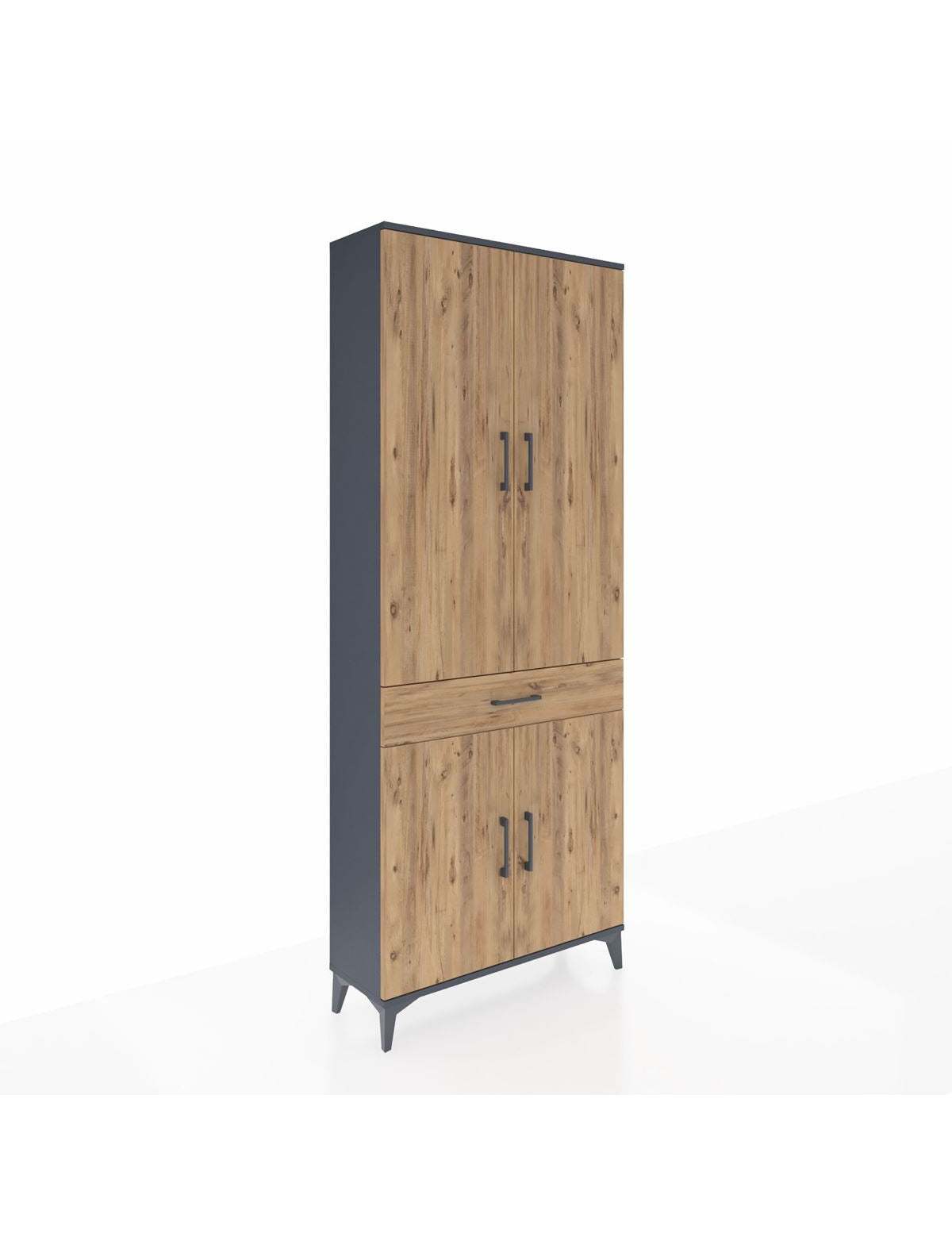 Arges Dolap 4 Raflı Tek Çekmeceli 4 Kapaklı 88x30x221 - S30M148V6A