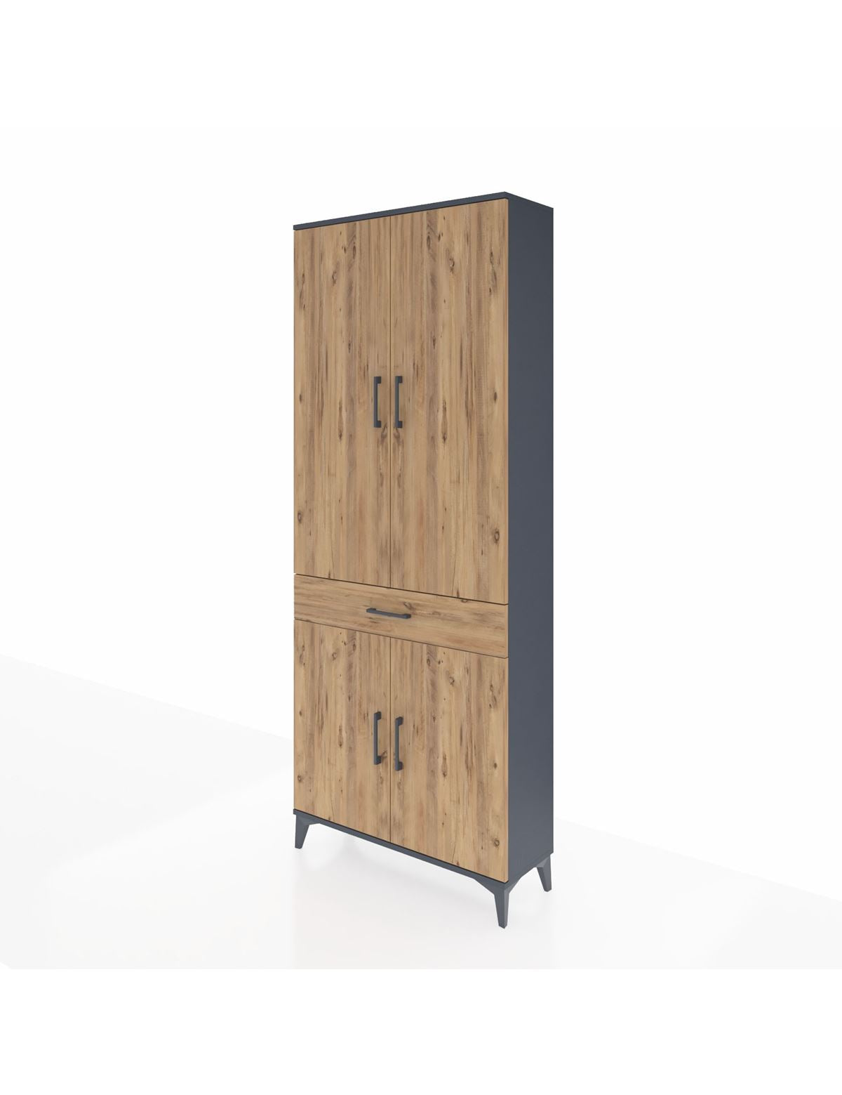 Arges Dolap 4 Raflı Tek Çekmeceli 4 Kapaklı 88x30x221 - S30M148V6A