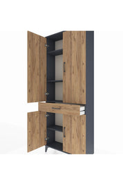 Arges Dolap 4 Raflı Tek Çekmeceli 4 Kapaklı 88x30x221 - S30M148V6A