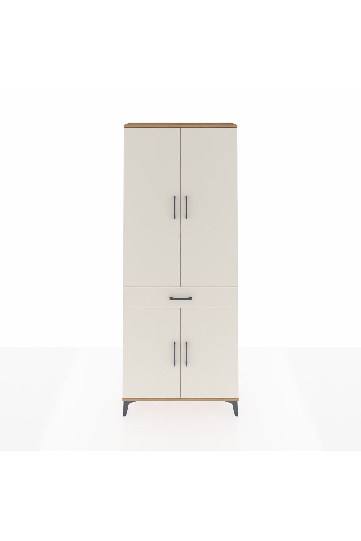 Arges Dolap 4 Raflı Tek Çekmeceli 4 Kapaklı 88x30x221 - S30M148V7A
