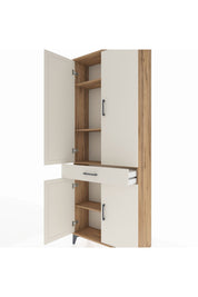 Arges Dolap 4 Raflı Tek Çekmeceli 4 Kapaklı 88x30x221 - S30M148V7A