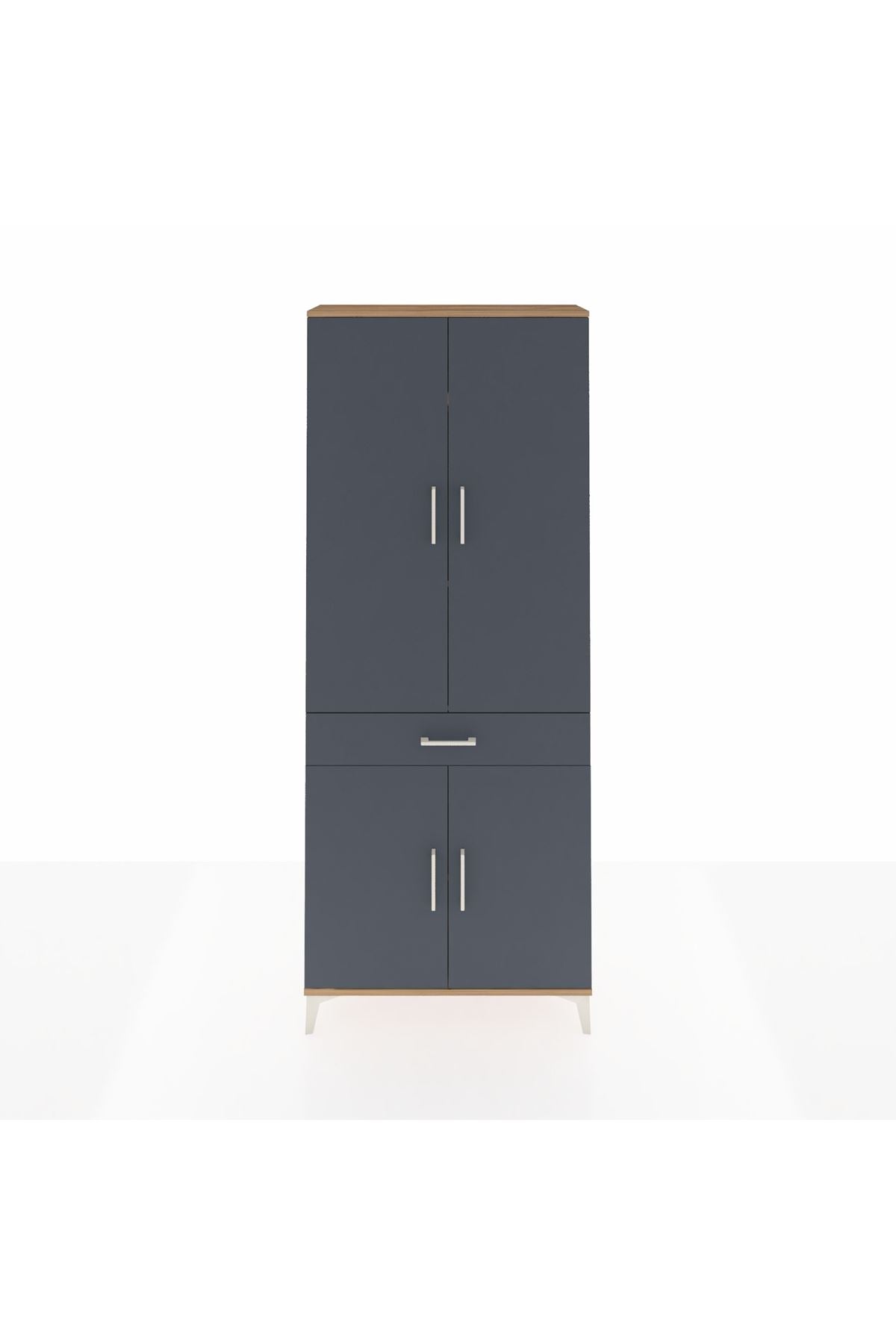 Arges Dolap 4 Raflı Tek Çekmeceli 4 Kapaklı 88x30x221 - S30M148V8A