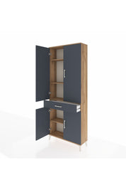Arges Dolap 4 Raflı Tek Çekmeceli 4 Kapaklı 88x30x221 - S30M148V8A