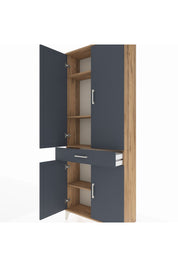 Arges Dolap 4 Raflı Tek Çekmeceli 4 Kapaklı 88x30x221 - S30M148V8A