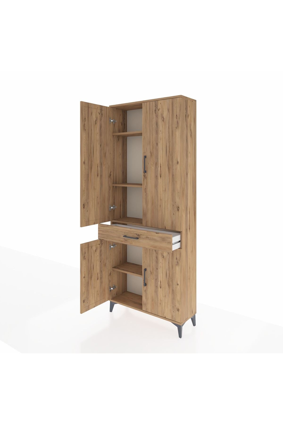 Arges Dolap 4 Raflı Tek Çekmeceli 4 Kapaklı 88x30x221 - S30M148V9A