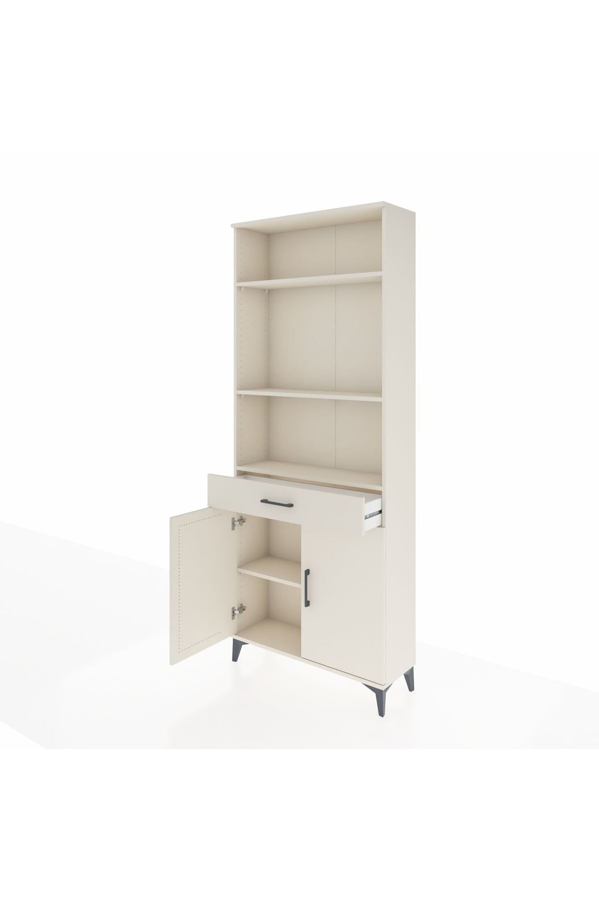 Arges Dolap 4 Raflı Tek Çekmeceli 2 Kapaklı 88x30x221 - S30M149V1A