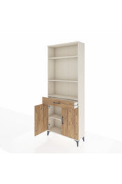 Arges Dolap 4 Raflı Tek Çekmeceli 2 Kapaklı 88x30x221 - S30M149V3A