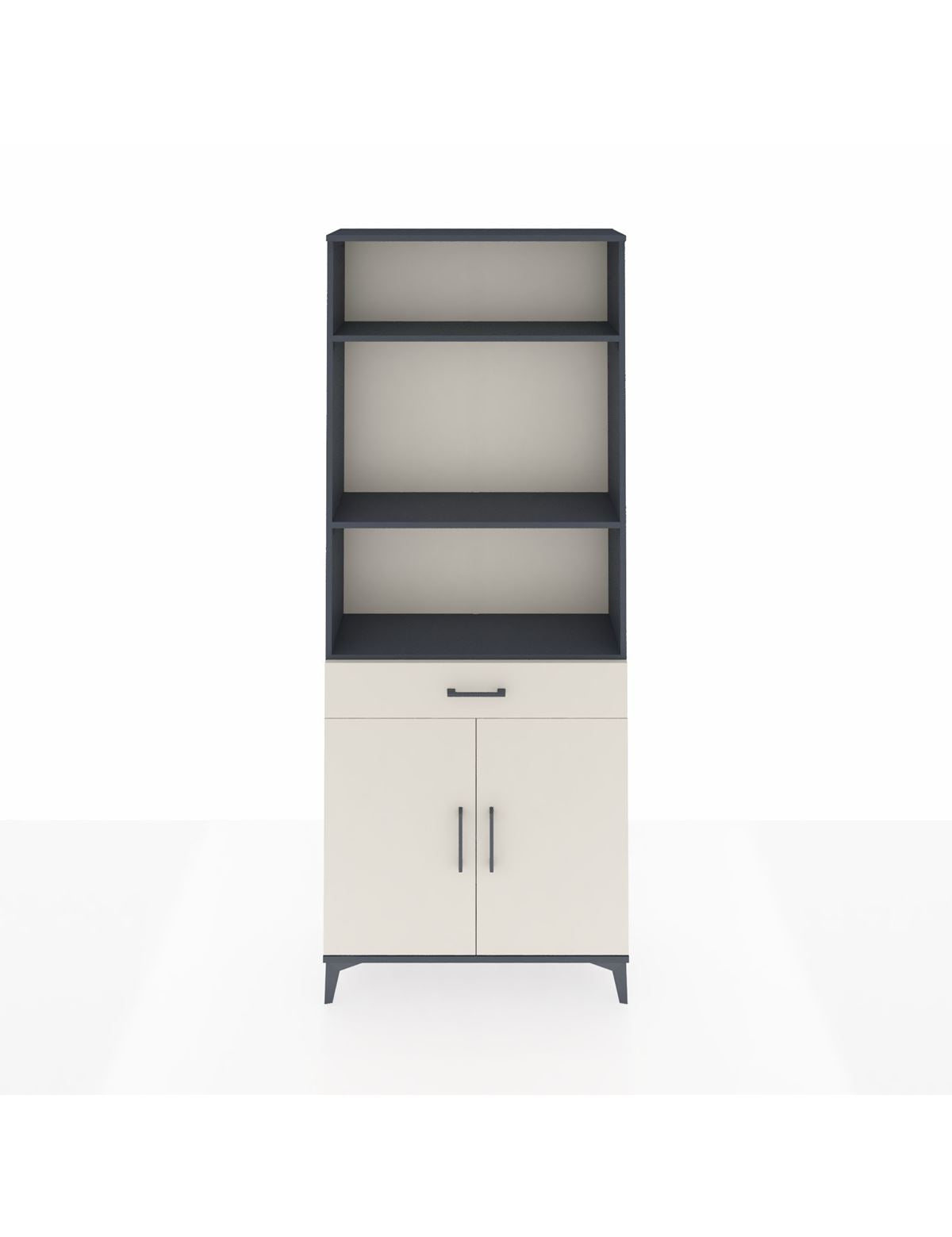 Arges Dolap 4 Raflı Tek Çekmeceli 2 Kapaklı 88x30x221 - S30M149V4A