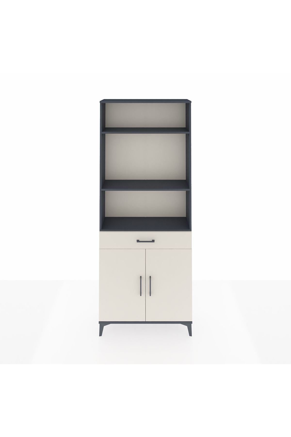 Arges Dolap 4 Raflı Tek Çekmeceli 2 Kapaklı 88x30x221 - S30M149V4A