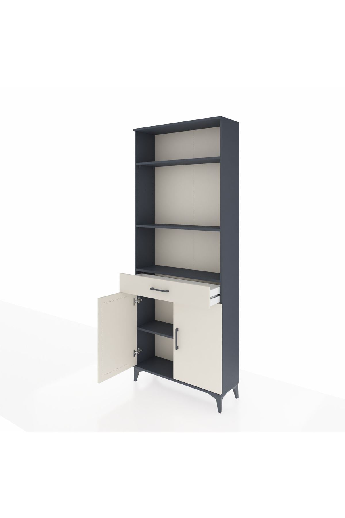 Arges Dolap 4 Raflı Tek Çekmeceli 2 Kapaklı 88x30x221 - S30M149V4A