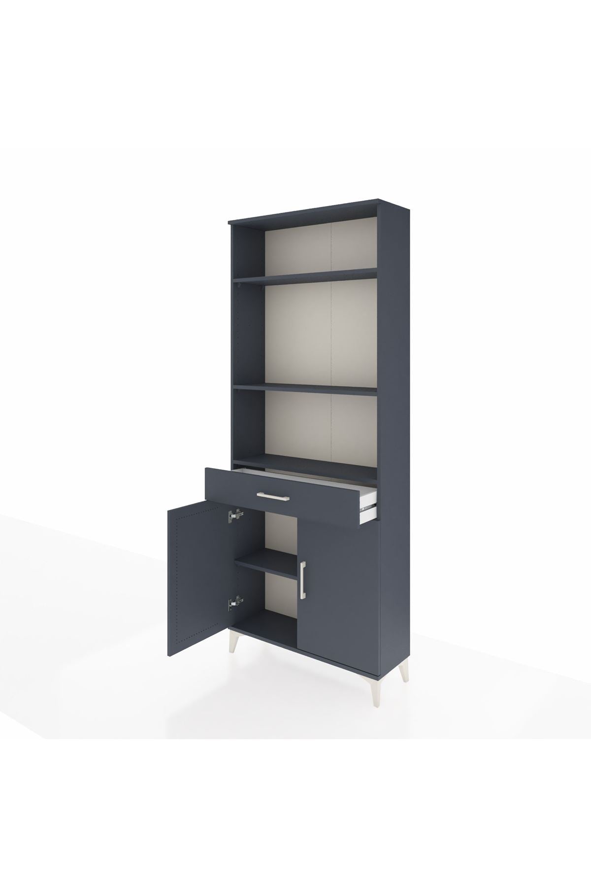 Arges Dolap 4 Raflı Tek Çekmeceli 2 Kapaklı 88x30x221 - S30M149V5A