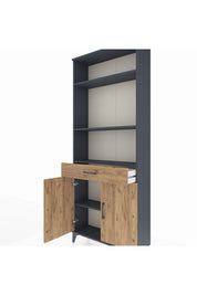 Arges Dolap 4 Raflı Tek Çekmeceli 2 Kapaklı 88x30x221 - S30M149V6A