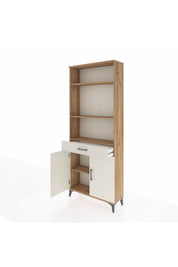 Arges Dolap 4 Raflı Tek Çekmeceli 2 Kapaklı 88x30x221 - S30M149V7A