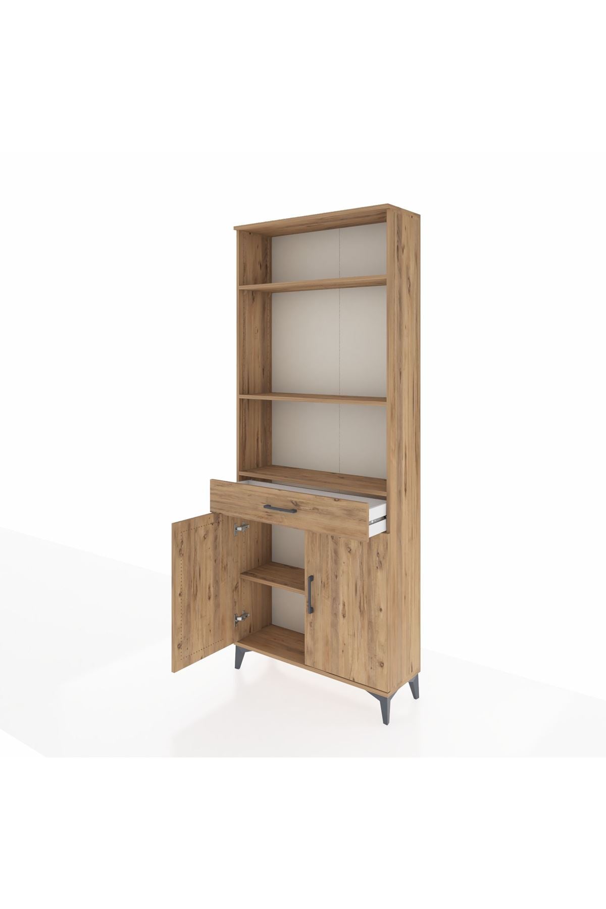 Arges Dolap 4 Raflı Tek Çekmeceli 2 Kapaklı 88x30x221 - S30M149V9A