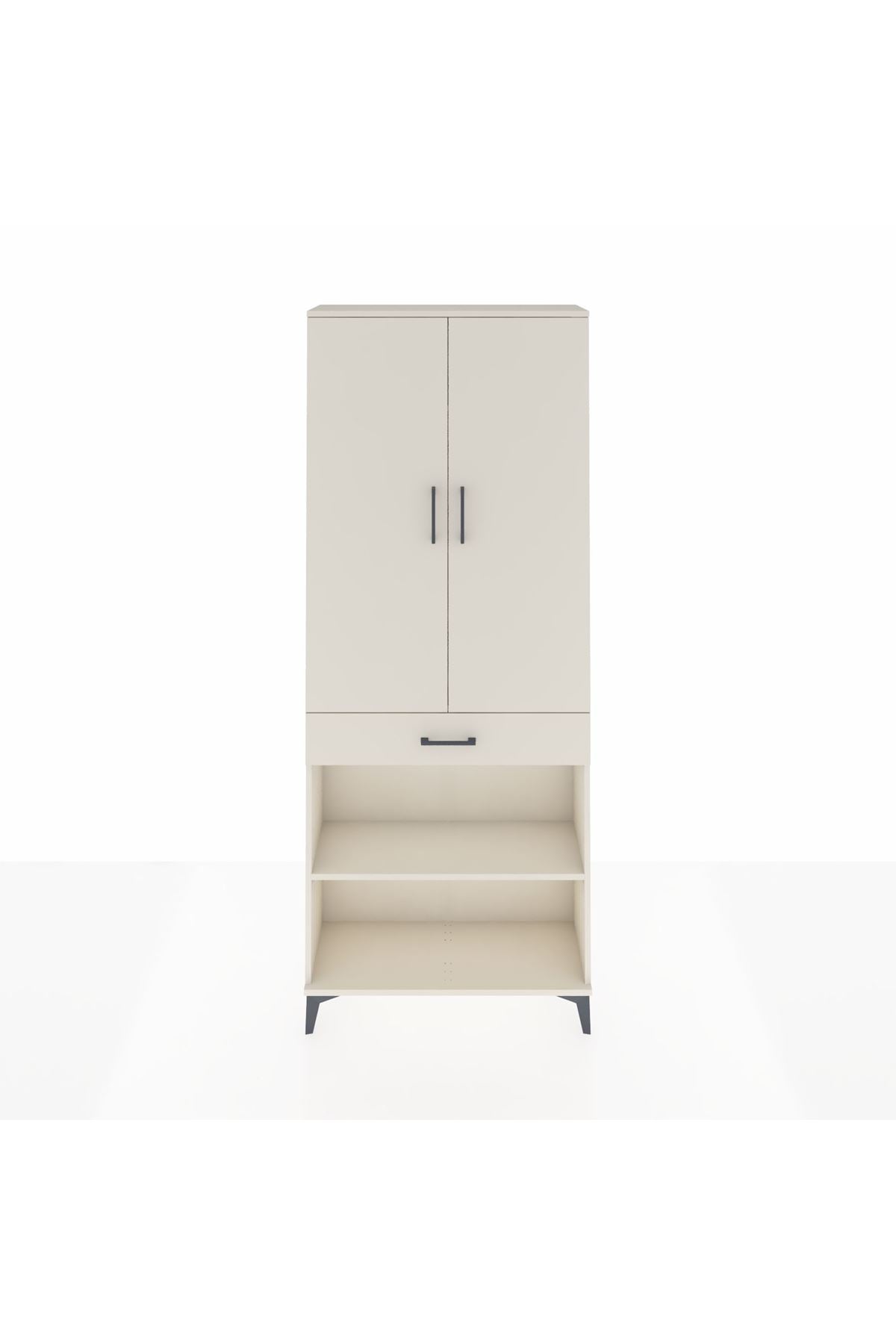 Arges Dolap 4 Raflı Tek Çekmeceli 2 Kapaklı 88x30x221 - S30M150V1A