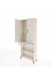 Arges Dolap 4 Raflı Tek Çekmeceli 2 Kapaklı 88x30x221 - S30M150V1A