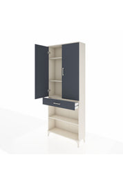 Arges Dolap 4 Raflı Tek Çekmeceli 2 Kapaklı 88x30x221 - S30M150V2A