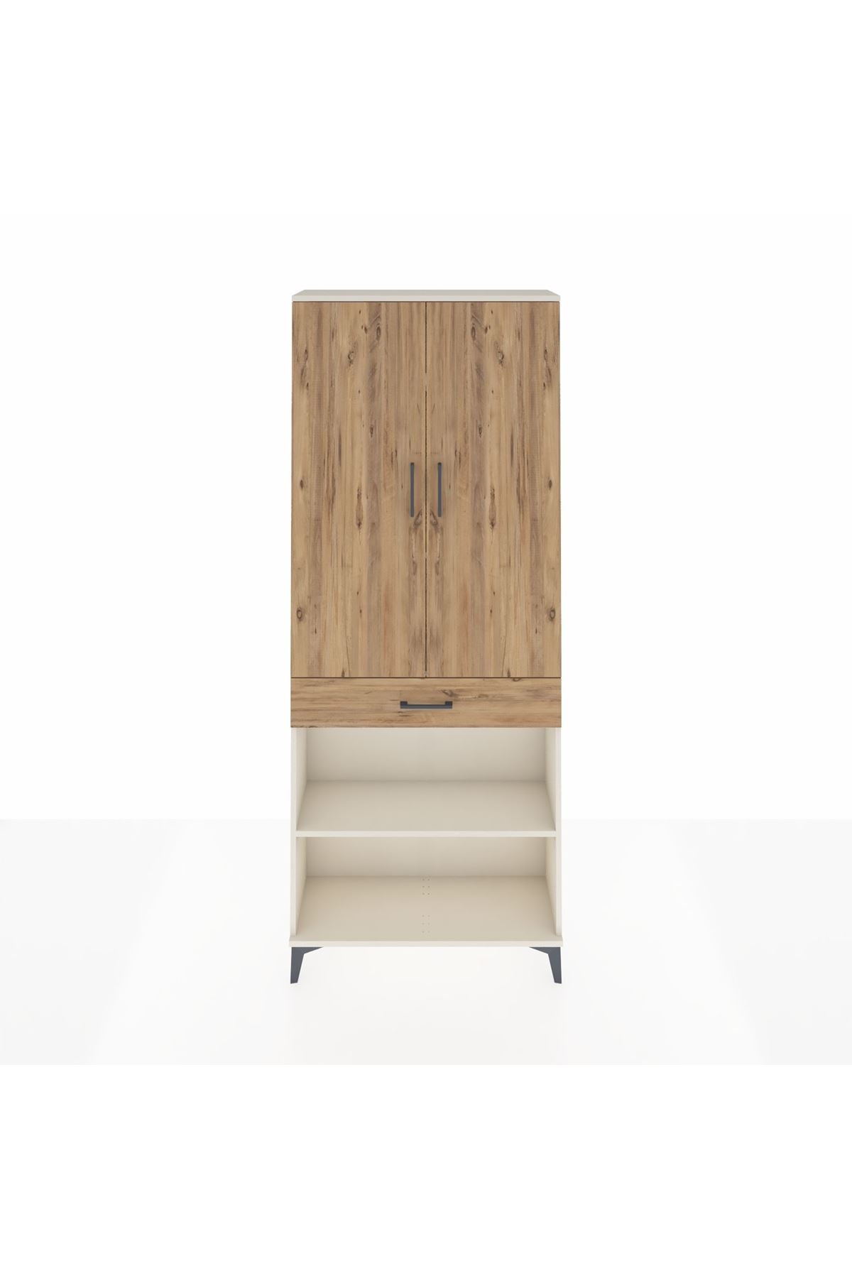 Arges Dolap 4 Raflı Tek Çekmeceli 2 Kapaklı 88x30x221 - S30M150V3A