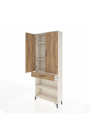Arges Dolap 4 Raflı Tek Çekmeceli 2 Kapaklı 88x30x221 - S30M150V3A
