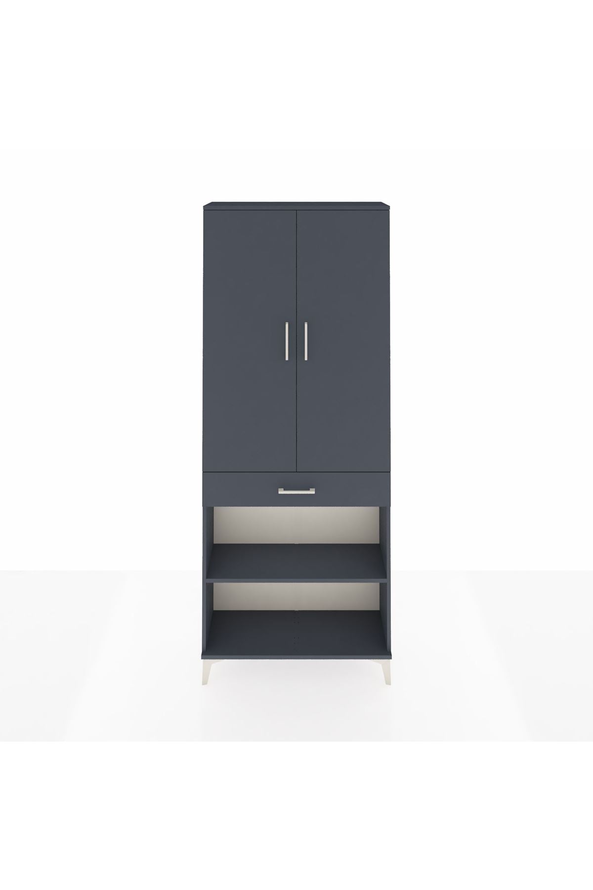Arges Dolap 4 Raflı Tek Çekmeceli 2 Kapaklı 88x30x221 - S30M150V5A