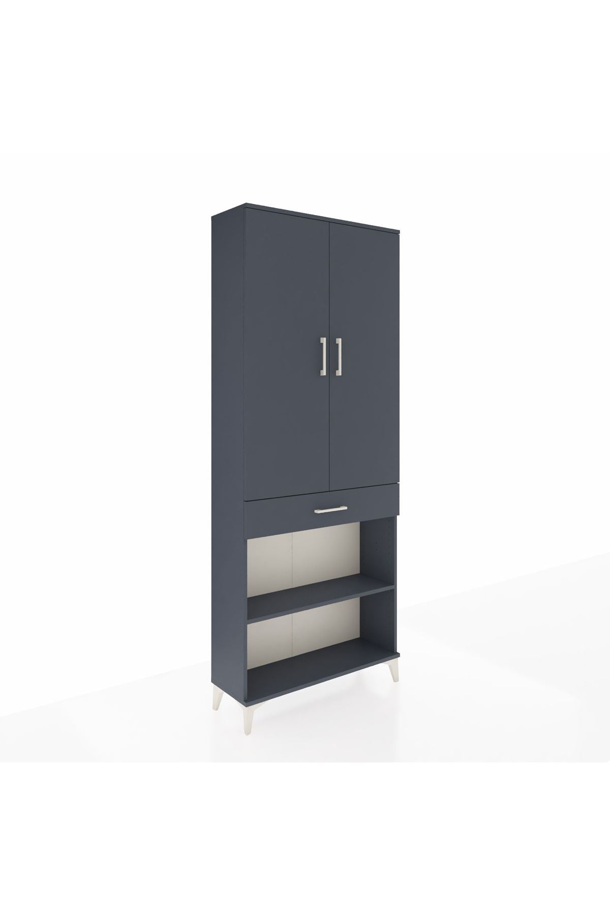 Arges Dolap 4 Raflı Tek Çekmeceli 2 Kapaklı 88x30x221 - S30M150V5A
