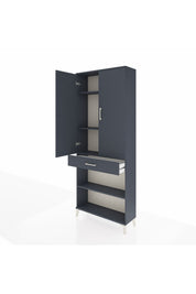 Arges Dolap 4 Raflı Tek Çekmeceli 2 Kapaklı 88x30x221 - S30M150V5A