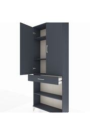 Arges Dolap 4 Raflı Tek Çekmeceli 2 Kapaklı 88x30x221 - S30M150V5A