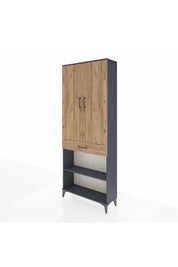Arges Dolap 4 Raflı Tek Çekmeceli 2 Kapaklı 88x30x221 - S30M150V6A