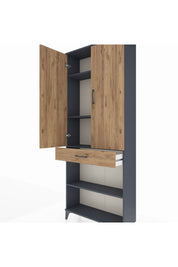 Arges Dolap 4 Raflı Tek Çekmeceli 2 Kapaklı 88x30x221 - S30M150V6A