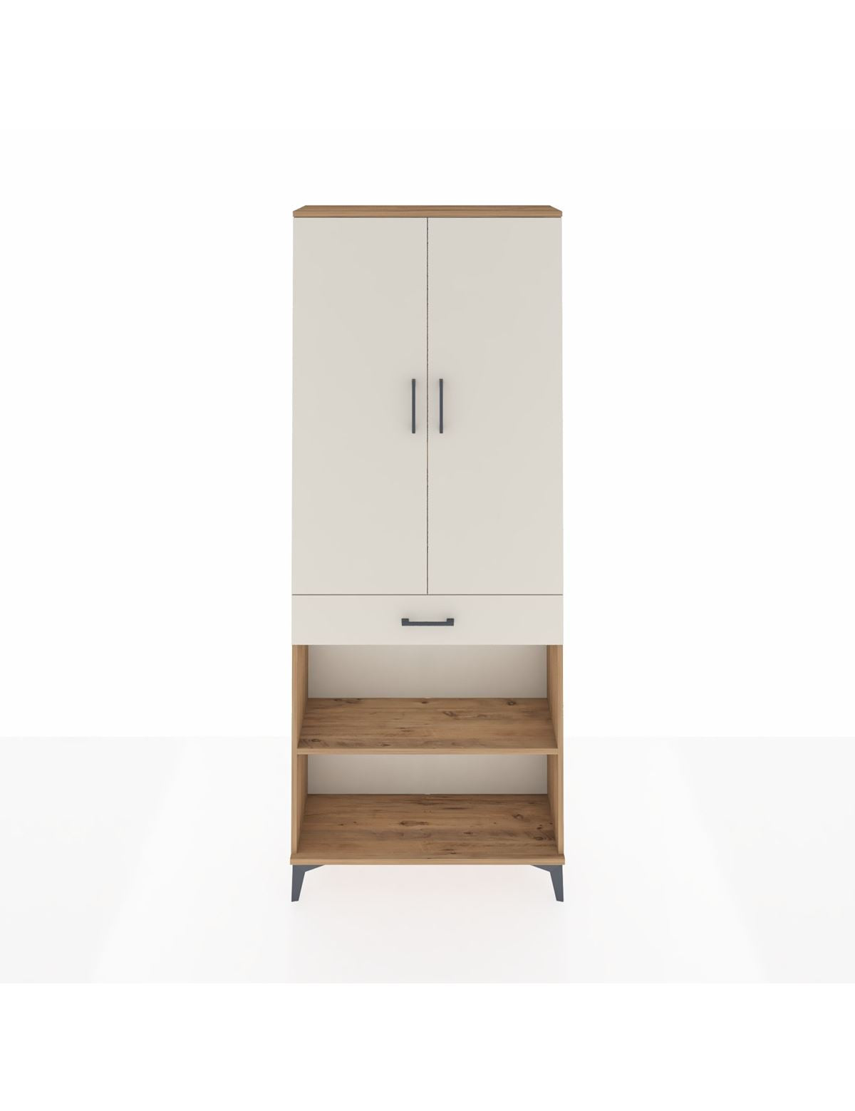 Arges Dolap 4 Raflı Tek Çekmeceli 2 Kapaklı 88x30x221 - S30M150V7A